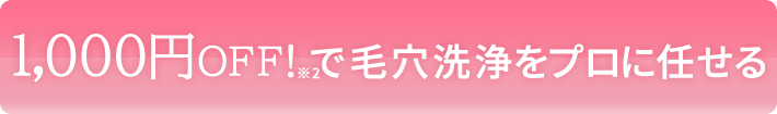 1,000円OFFで毛穴洗浄をプロに任せる